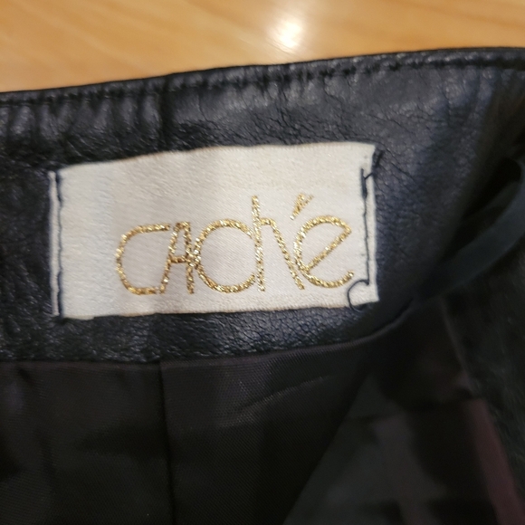 Cache genuine leather black skirt - Picture 4 of 6